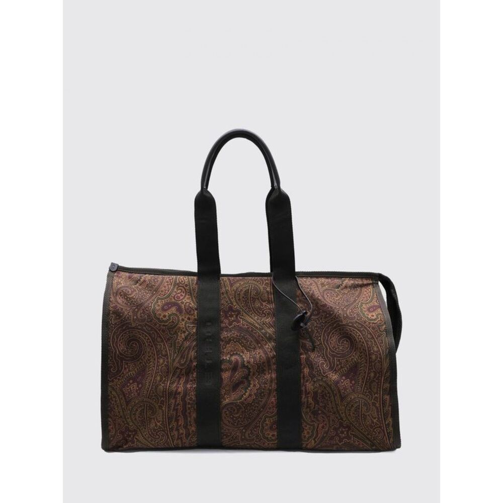 Etro Men Arnica Travel Bag Etro In Paisley Print Nylon With Pegaso Logo